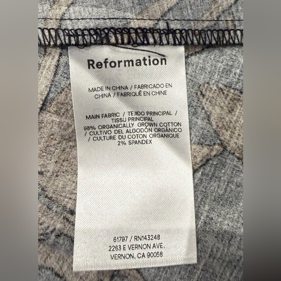 NWT Reformation Caterina Dress - Black & Brown - Size 2 - Picture 10 of 11